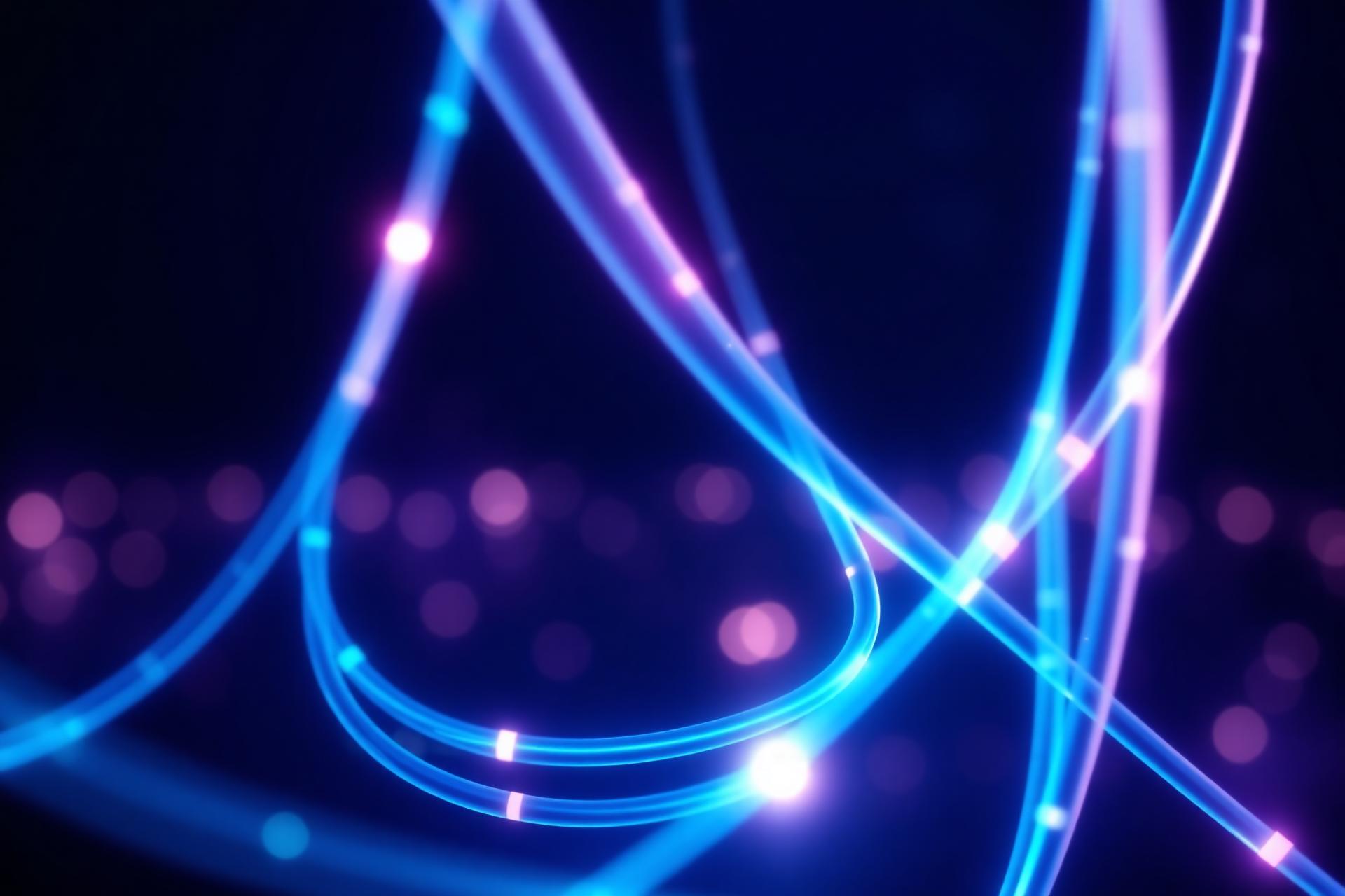 Glowing fiber optic cables